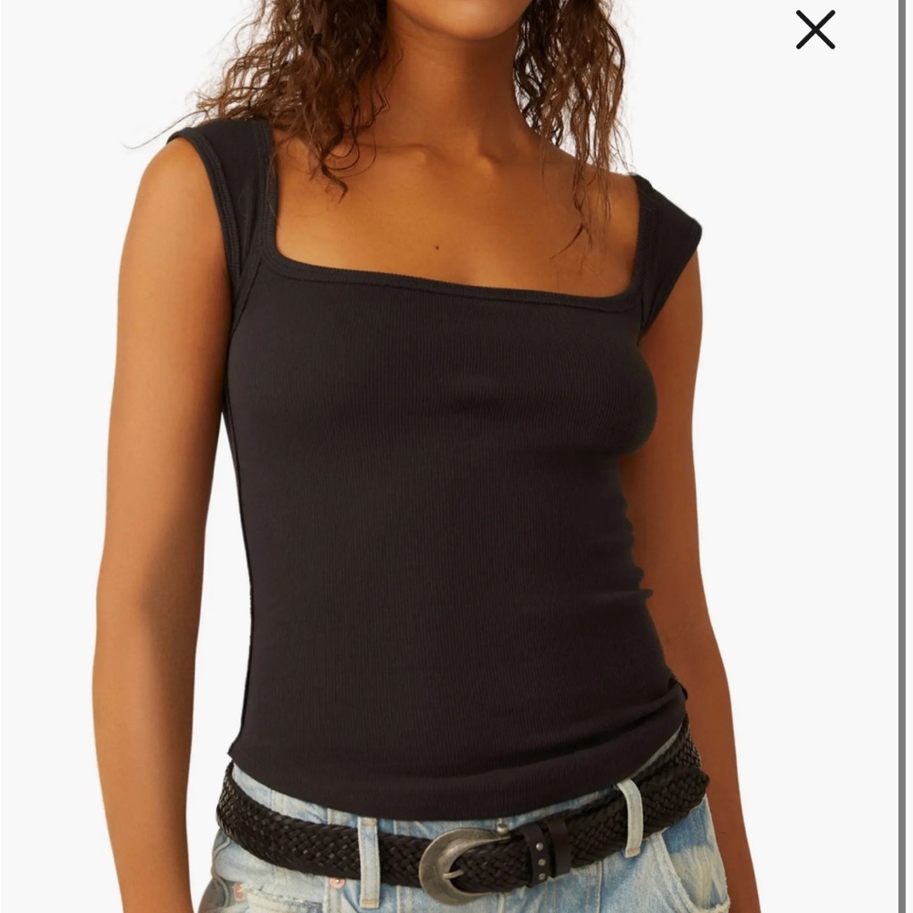 We The Free Charcoal Tank Top